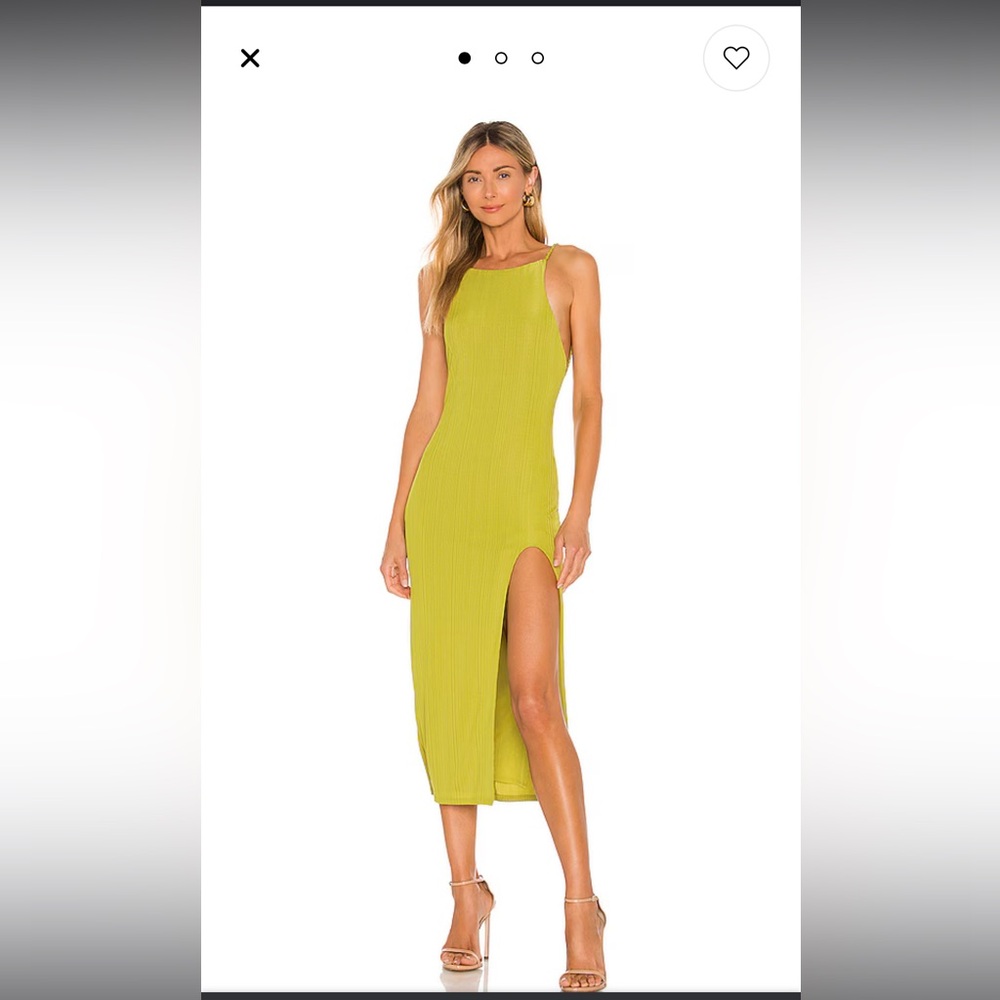 Shelly Midi Dress Camila Coelho in Yellow Green